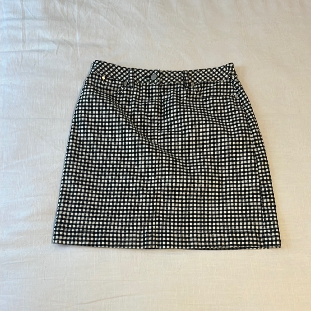Talbots Black and White Mini Pencil Skirt